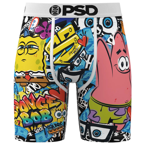 

PSD Mens PSD Spongebob Street Underwear - Mens Pink/Blue/Yellow Size XL