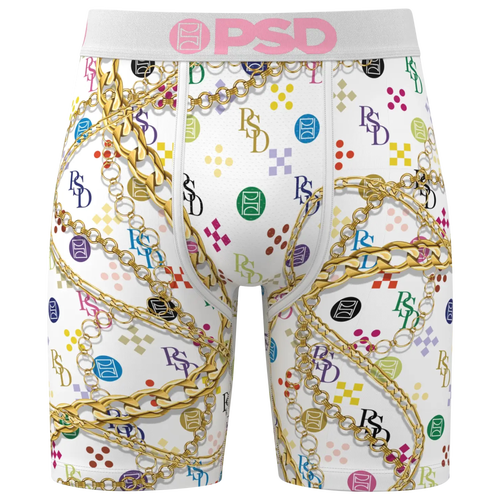 

PSD Mens PSD Luxe White Underwear - Mens White/Gold Size S