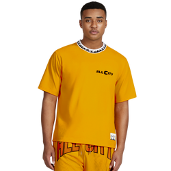 Men's - All City By Just Don Signature Logo T-Shirt - Orange/Orange