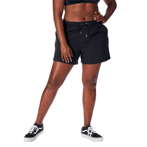 Cozi Womens  Fleece Shorts In Ultra Black