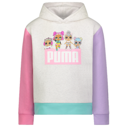 Girls' Toddler - PUMA X LOL Fleece Pullover Hoodie - White/Multi