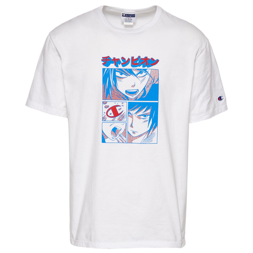 

Champion Mens Champion Anime T-Shirt - Mens White/Blue/Red Size XXL