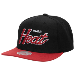 Men's - Mitchell & Ness Heat Team Script 2.0 Snapback - Black/White