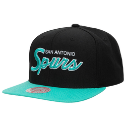 Men's - Mitchell & Ness Spurs Team Script 2.0 Snapback - Black/White