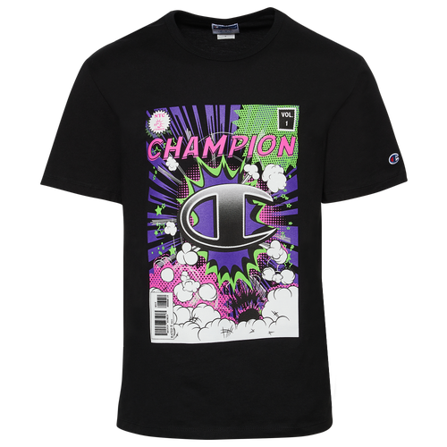 

Champion Mens Champion Comic Cover T-Shirt - Mens Black/Purple/White Size S