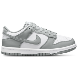 Boys' Grade School - Nike Dunk Low  - Light Smoke Grey/White/White