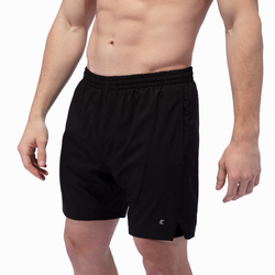 Men's - Eastbay Leap 7" Shorts with Boxer Liner - Black