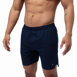 Men's - Eastbay Leap 7" Shorts with Boxer Liner - Navy