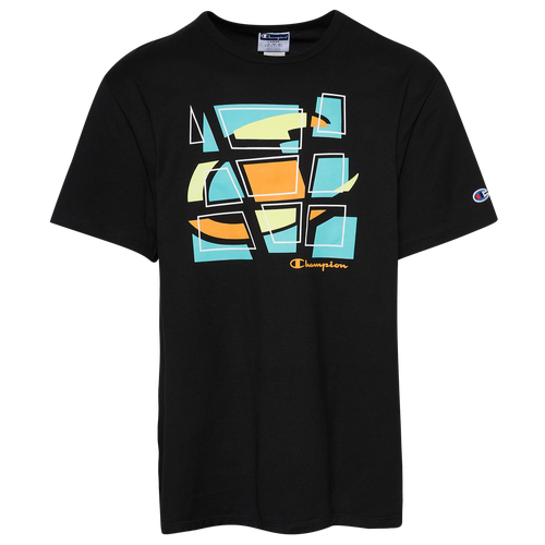 

Champion Mens Champion Prismatic T-Shirt - Mens Black/Orange/Blue Size M