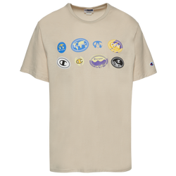 Men's - Champion Badge T-Shirt - Beige/Multi