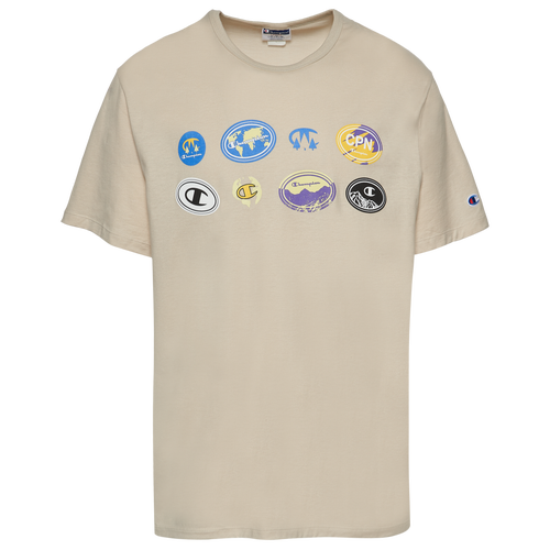 

Champion Mens Champion Badge T-Shirt - Mens Beige/Multi Size XXL