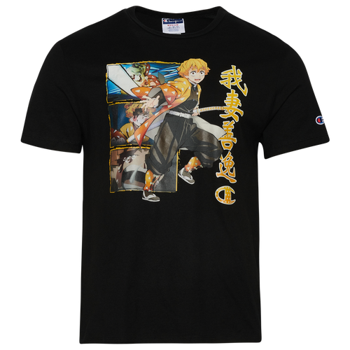 

Champion Mens Champion Demon Slayer Zenitsu T-Shirt - Mens Black Size XL