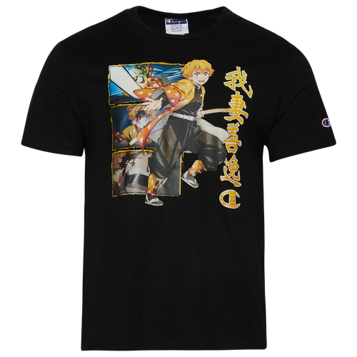 Champion Mens  Demon Slayer Zenitsu T-shirt In Black