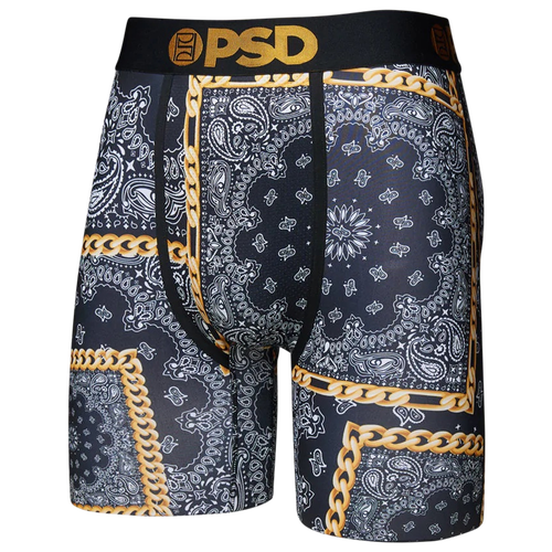 

PSD Mens PSD Graphic Briefs - Mens Black/Gold Size L