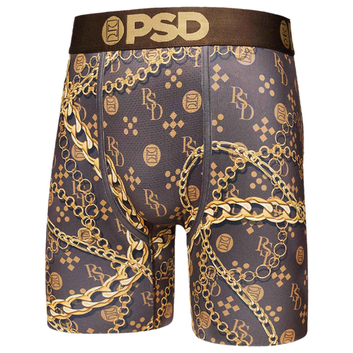 

PSD Mens PSD Graphic Briefs - Mens Black/Gold Size XL