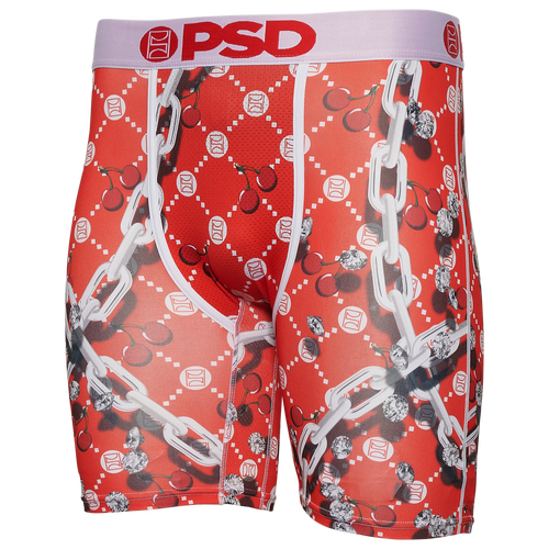 

PSD Mens PSD Graphic Briefs - Mens Red/White Size XL