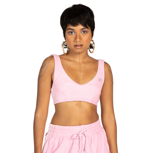 

Melody Ehsani Womens Melody Ehsani Me Terry Bikini Top - Womens Pink Size XS