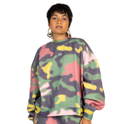 Women's - Melody Ehsani Chameleon Fleece Crewneck - Camo