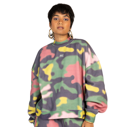 

Melody Ehsani Womens Melody Ehsani Chameleon Fleece Crewneck - Womens Camo Size M