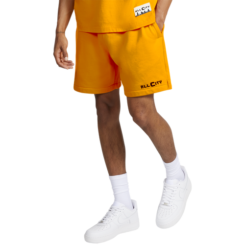

All City By Just Don Mens All City By Just Don Jumpshot Fleece Shorts - Mens Orange/Tumeric Size L