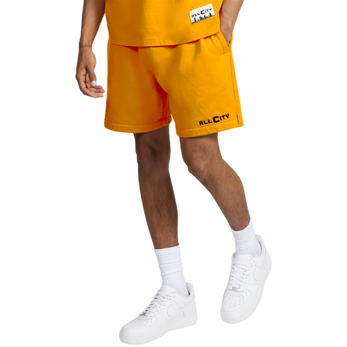 

All City By Just Don Mens All City By Just Don Jumpshot Fleece Shorts - Mens Orange/Tumeric Size XL