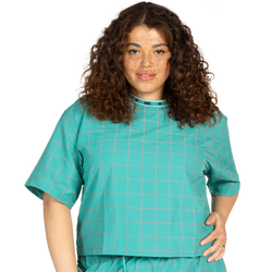 Women's - Melody Ehsani 3M Grid Nylon Short Sleeve Shirt - Teal