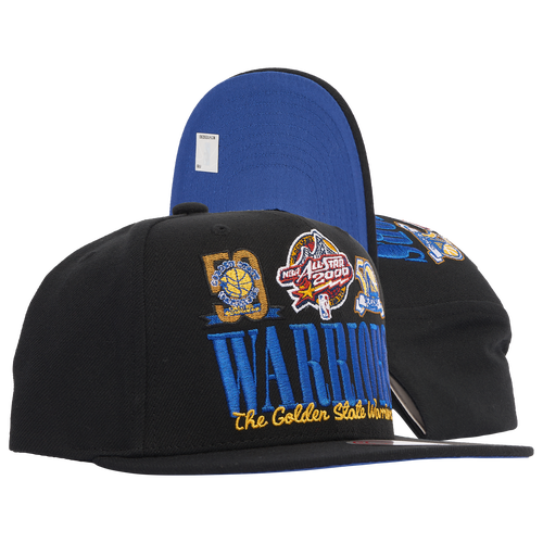 

Mitchell & Ness Mens Golden State Warriors Mitchell & Ness Warriors Reframe Retro Snapback - Mens Black/Blue Size One Size