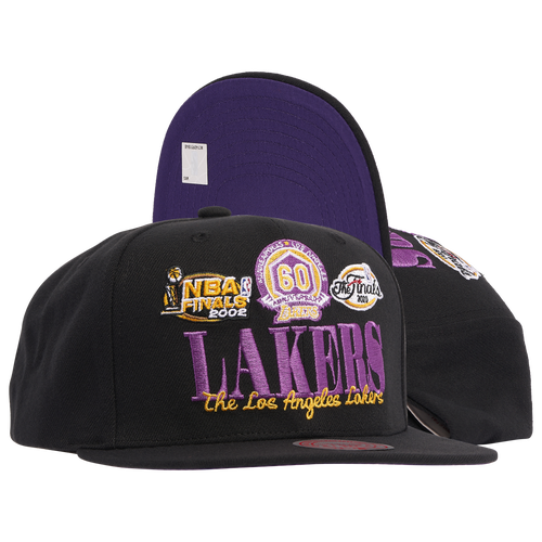Shop Mitchell & Ness Mens Los Angeles Lakers  Lakers Reframe Retro Snapback In Purple/black