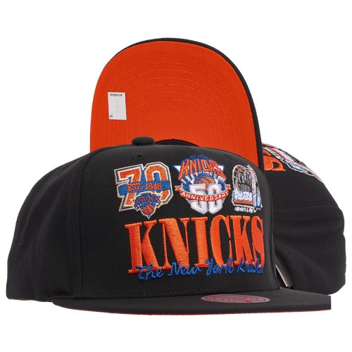 

Mitchell & Ness Mens New York Knicks Mitchell & Ness Knicks Reframe Retro Snapback - Mens Black/Blue Size One Size
