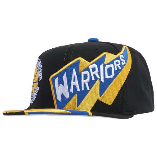 

Mitchell & Ness Mens Golden State Warriors Mitchell & Ness Warriors Fast Times Snapback - Mens Black/Blue Size One Size