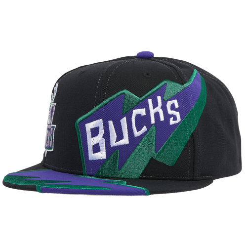 Mitchell & Ness Mens Milwaukee Bucks  Bucks Fast Times Snapback In Black/green