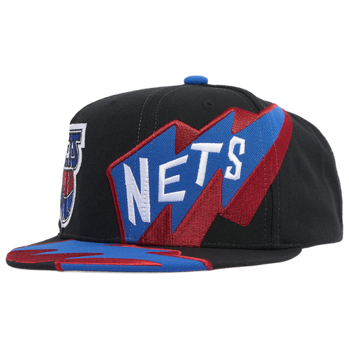 

Mitchell & Ness Mens Brooklyn Nets Mitchell & Ness Nets Fast Times Snapback - Mens Black/White Size One Size