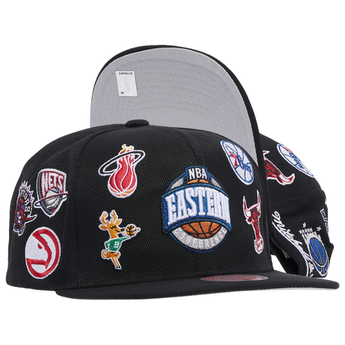 

Mitchell & Ness Mens Mitchell & Ness NBA All Over Snapback East - Mens Black/Blue Size One Size