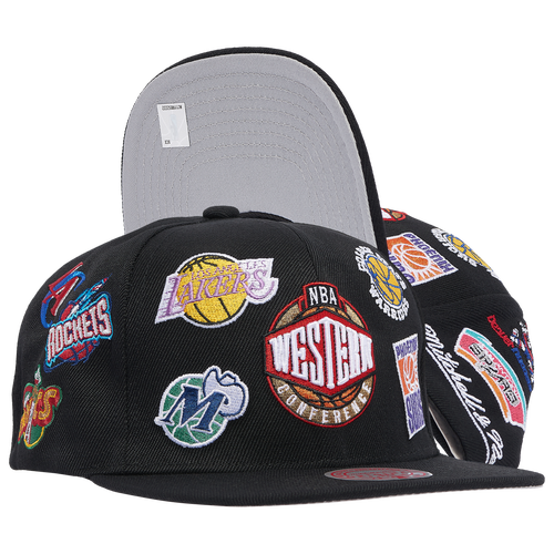 

Mitchell & Ness Mens Mitchell & Ness NBA All Over Snapback West - Mens Black/Blue Size One Size