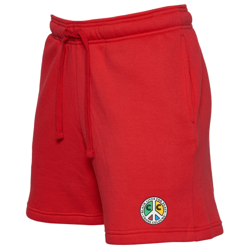 

Cross Colours Mens Cross Colours Black Lives For Peace Fleece Shorts - Mens Red/Black Size XL