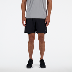Pour hommes - New Balance Short 2-en-1 doublé sans coutures AC doublé de 17,8 cm (7 po) - Noir