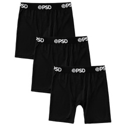 Boys' Grade School - PSD Cotton Solid 3 Pack Underwear - Black
