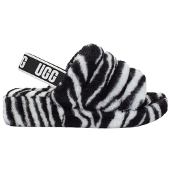 Women's - UGG Fluff Yeah Slides - Black/White