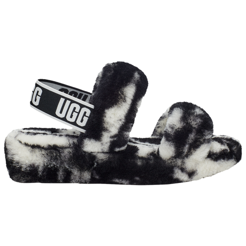 

UGG Womens UGG Oh Yeah Slide - Womens Shoes Black/White Size 6.0
