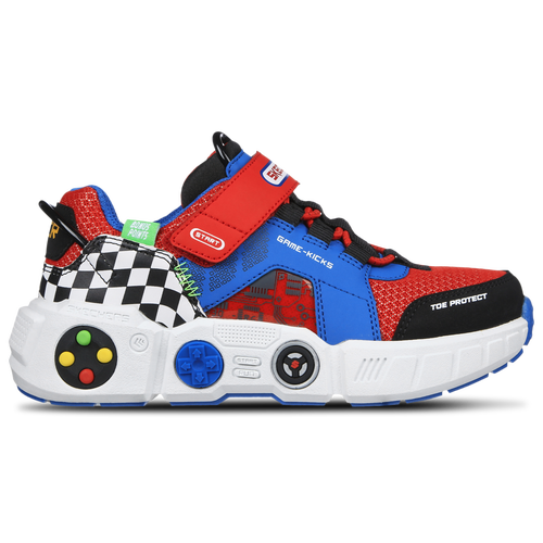 

Boys Preschool Skechers Skechers Gametronix - Boys' Preschool Shoe Red/Blue Size 13.5