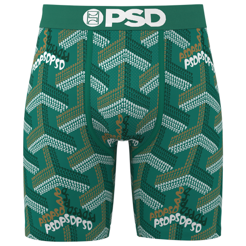 PSD Mens Graphic Briefs - - Green / White Size L