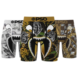 Men's - PSD Graphic Briefs 3 Pack - Black/White/Brown