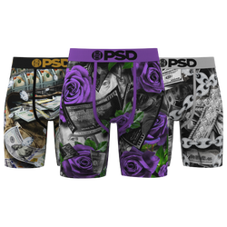 Men's - PSD Graphic Briefs 3 Pack - Multi/Black