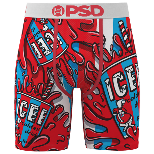 MENS - PSD Graphic Briefs - White/Red
