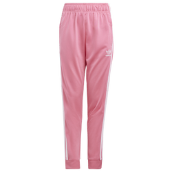 Girls' Grade School - adidas Originals Superstar Track Pants  - White/Pink Fusion