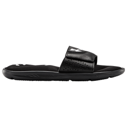 Boys' Grade School - Under Armour Ignite VI Slides - Black/Black/White