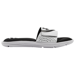 Boys' Grade School - Under Armour Ignite VI Slides - White/Black/Black