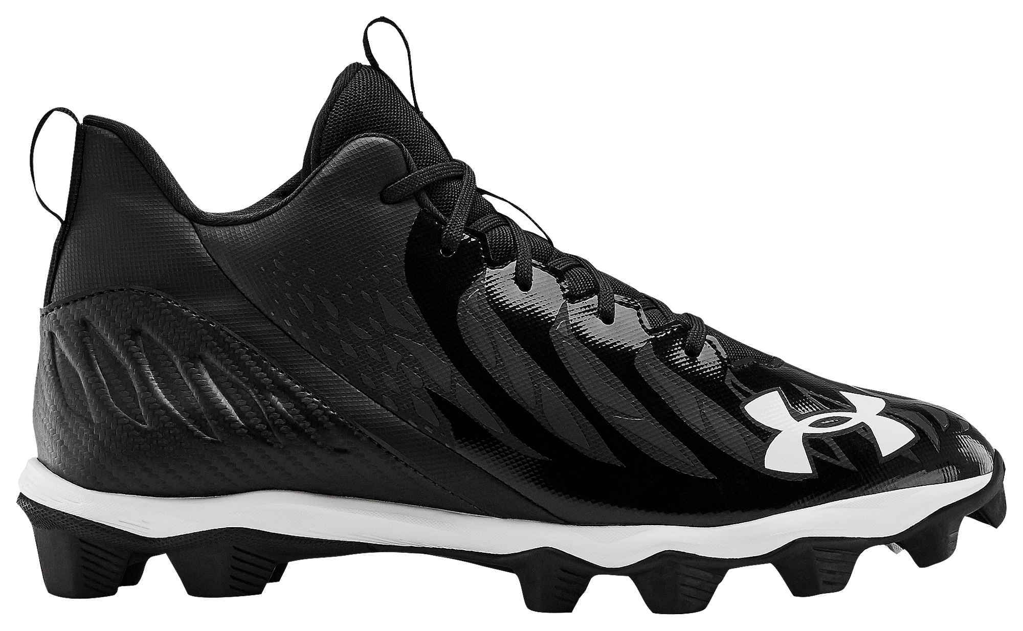 all black under armour football cleats