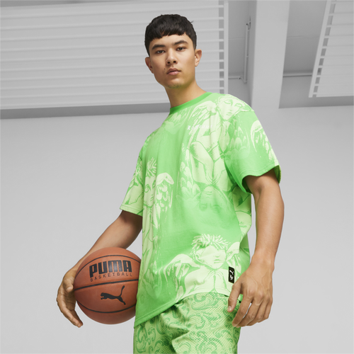 

PUMA Mens PUMA Hoops X Lafrance AOP T-Shirt - Mens Green/Multi Size S