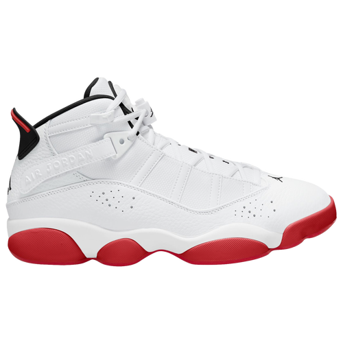 Shop Jordan Mens  6 Rings In White/univ Red/black